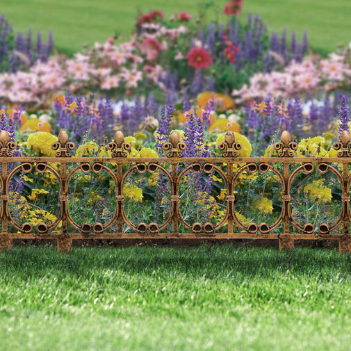 11468C • Virágágyás szegély / kerítés - 63 x 33,5 cm - műanyag