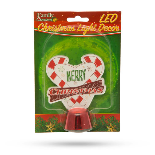 55986A • Karácsonyi asztali LED dekor - fényes talppal - szív - 11 cm