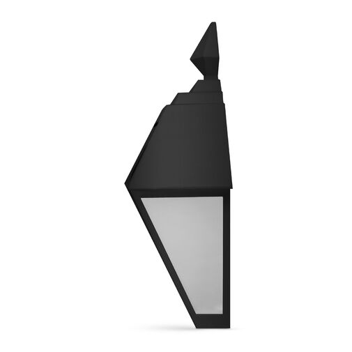 11244C • LED-es szolár fali lámpa - fekete, hidegfehér - 14 x 6,2 x 19 cm