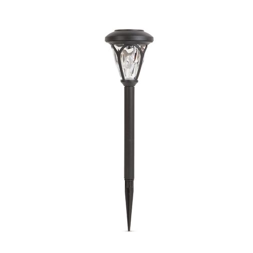 11252 • LED-es szolár lámpa - leszúrható, mintás plexivel - fekete - 300 mm