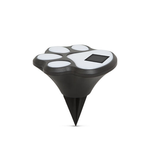 11255B • LED-es szolár lámpa - kutya lábnyom, leszúrható - műanyag - fekete