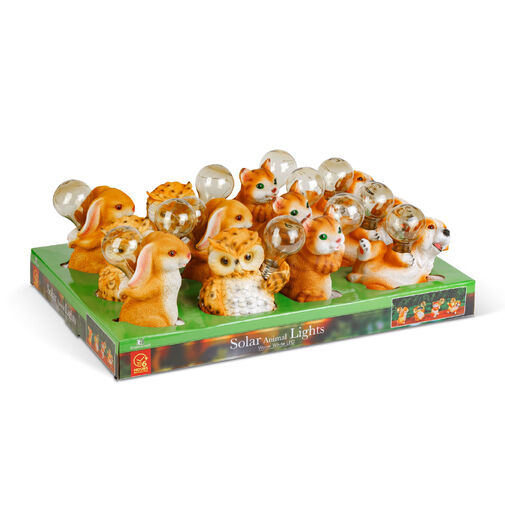 11418 • Szolár állatfigurák - 4 féle - 5 x melegfehér LED - 15 cm
