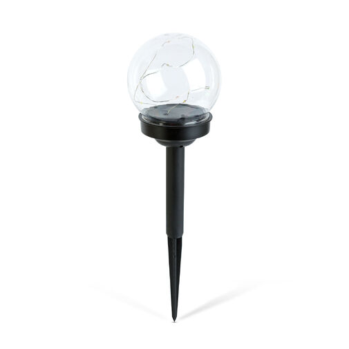 11709 • Leszúrható szolár lámpa - gömb alakú - színes - 10 x 10 x 26,5 (+12,5) cm