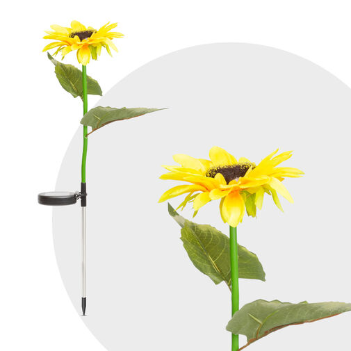 11722 • Leszúrható szolár virág - melegfehér - 70 cm - 2 db / csomag