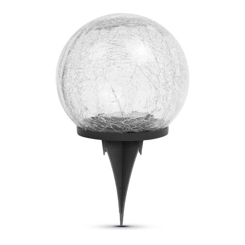 11760C • Leszúrható szolár üveggömb - 15 cm - 20 melegfehér LED