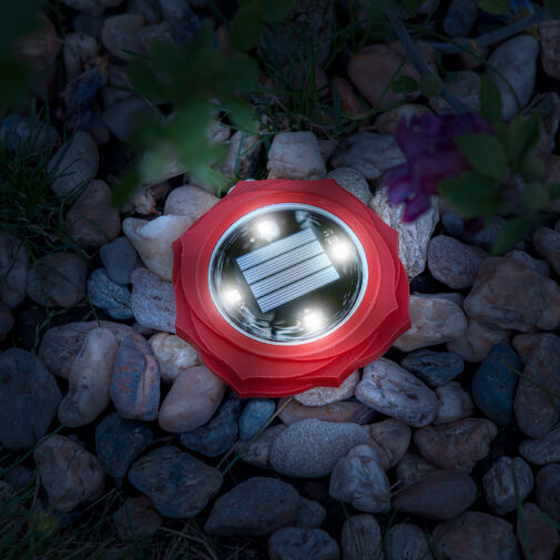 11767A • LED-es leszúrható szolár lámpa - piros - hidegfehér - 11,5 x 2,3 cm