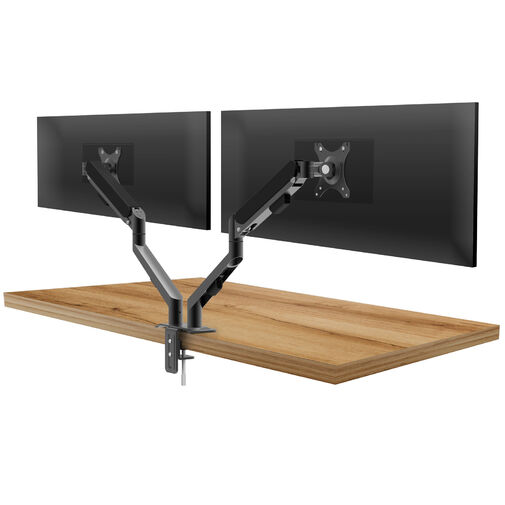 39684 • Monitor&TV tartókonzol - dupla karos, teleszkópos - asztallapra rögzíthető