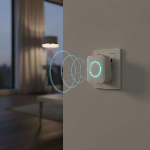 55331WH • Digitális elem- és vezeték nélküli csengő - Kinetic - fehér - kék LED