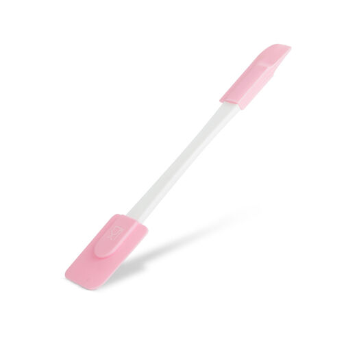 57528B • Szilikon spatula - rózsaszín, kétoldalú - 24,5 x 4,5 cm