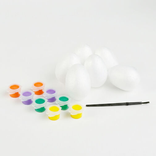 57995 • Húsvéti dekoráció - húsvéti habtojás festő szett - 6 cm - 6 db tojás