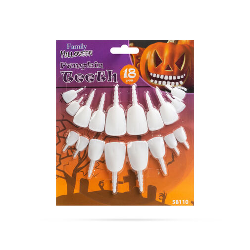 58110 • Halloween-i töklámpás fogak - 18 fog / csomag