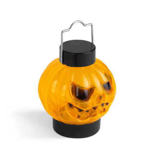 58116B • Halloween-i RGB LED lámpa - felakasztható tök - narancs / fekete - elemes