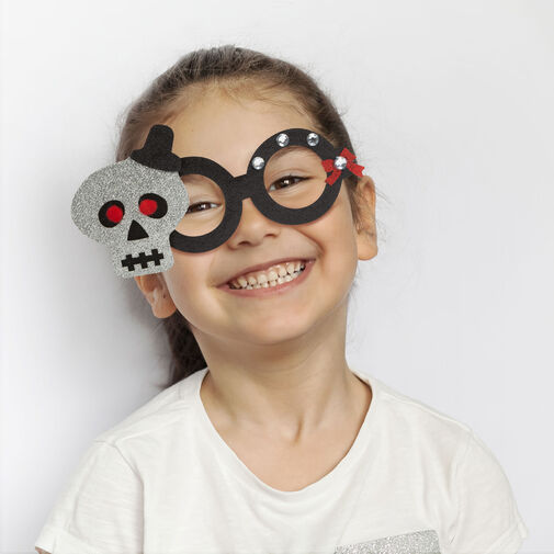 58117C • Halloween-i party szemüveg - csillogó koponya