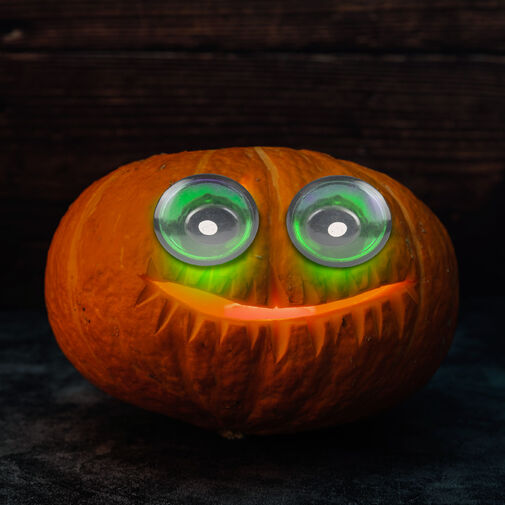 58195A • Halloween-i ijesztő szempár - zöld LED-es - elemes