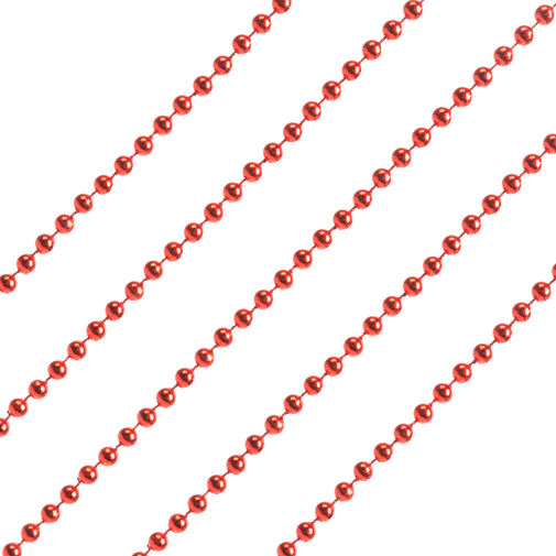 58244C • Dekor gyöngyfüzér - piros színben - 2 m