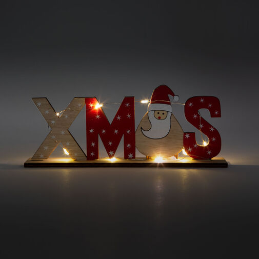 58249A • LED-es karácsonyi polcdísz - mikulásos - 21 x 4 x 8,5 cm