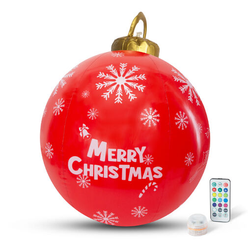 58740E • Felfújható RGB LED-es óriás karácsonyi gömb - 60 cm