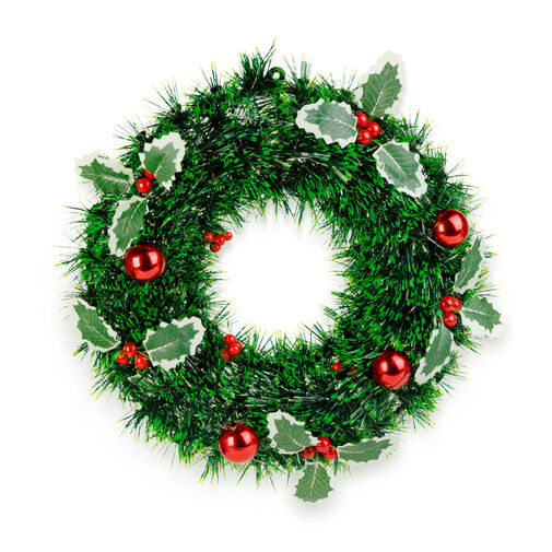 58853 • Karácsonyi koszorú - magyallal és díszgömbökkel – 40 cm