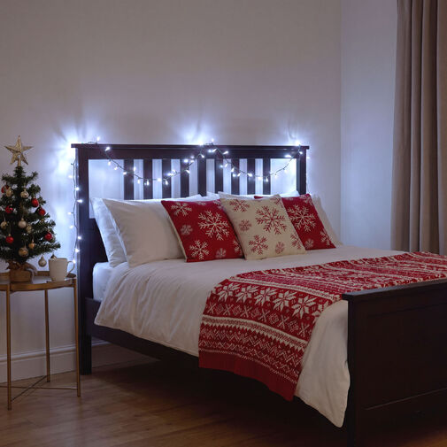 59766C • Fényfüzér - 5 m - hidegfehér - 100 LED - 100-240V - 6W - zöld kábel