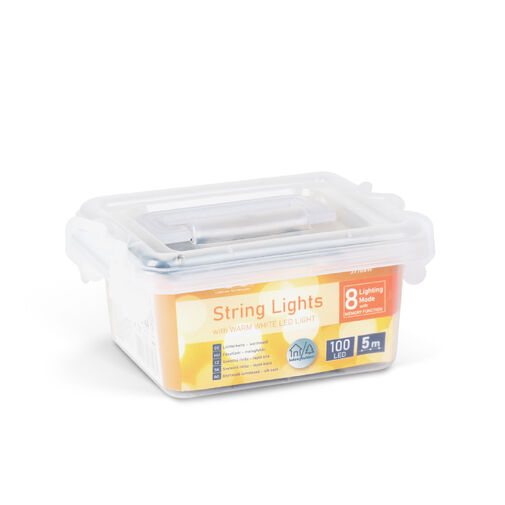 59766W • Fényfüzér - 5 m - melegfehér - 100 LED - 100-240V - 6W - zöld kábel