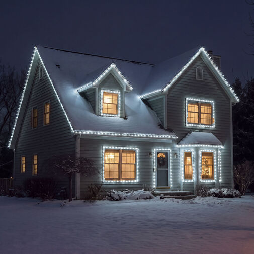 59767C • Fényfüzér - 10 m - hidegfehér - 200 LED - 100-240V - 6W - zöld kábel