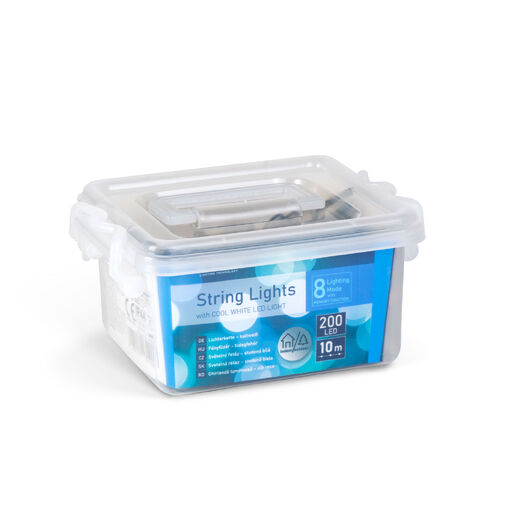 59767C • Fényfüzér - 10 m - hidegfehér - 200 LED - 100-240V - 6W - zöld kábel