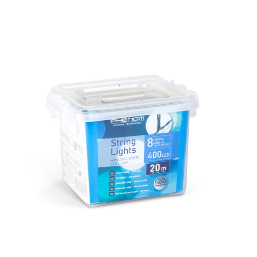 59768C • Fényfüzér - 20 m - hidegfehér - 400 LED - 100-240V - 6W - zöld kábel