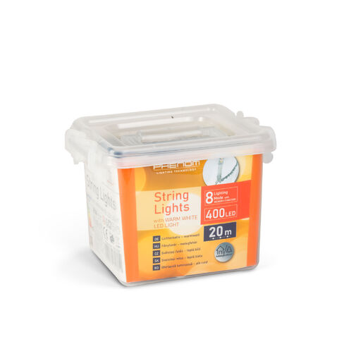 59768W • Fényfüzér - 20 m - melegfehér - 400 LED - 100-240V - 6W - zöld kábel