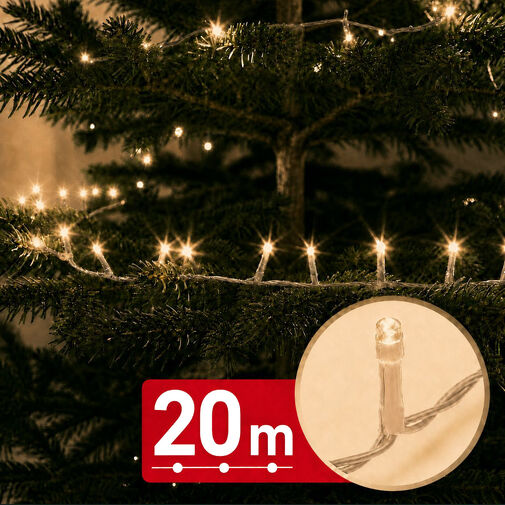 59768WT • Fényfüzér - 20 m - melegfehér - 400 LED - 220-240V - 6W - átlátszó kábel