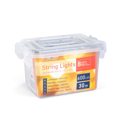 59769W • Fényfüzér - 30 m - melegfehér - 600 LED - 220-240V - 6W - zöld kábel