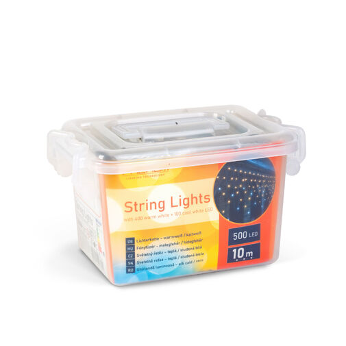 59774 • Fényfüzér - 10 m - 400 melegfehér & 100 hidegfehér LED - 100-240V - 6W - fehér kábel
