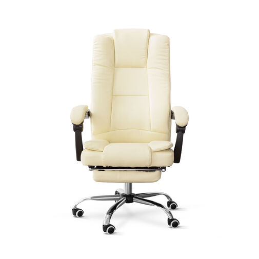 BMD1111 • Irodai szék lábtartóval, karfával - vajszínű - 76 x 50 cm / 50 x 51 cm