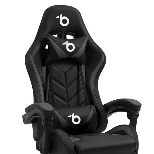 BMD1115BK • RGB LED-es gamer szék - karfával, párnával - fekete