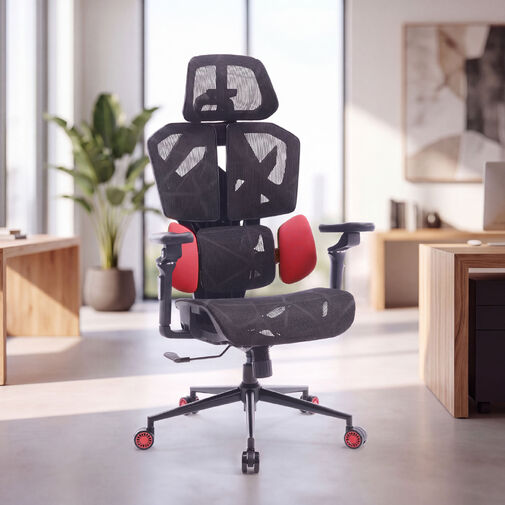BMD1123RD • TitanMesh Pro Irodai forgószék oldalpárnával - piros - 119 x 72 x 73 cm