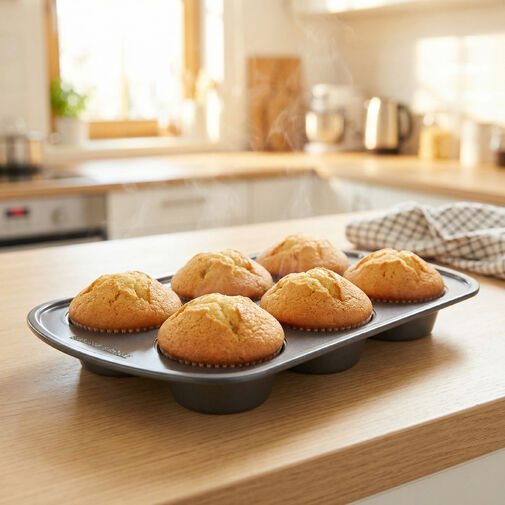 BS10006 • Baker’s Secret Classic Line 6 darabos muffin sütőforma - 31,3 x 18,6 x 3,6 cm