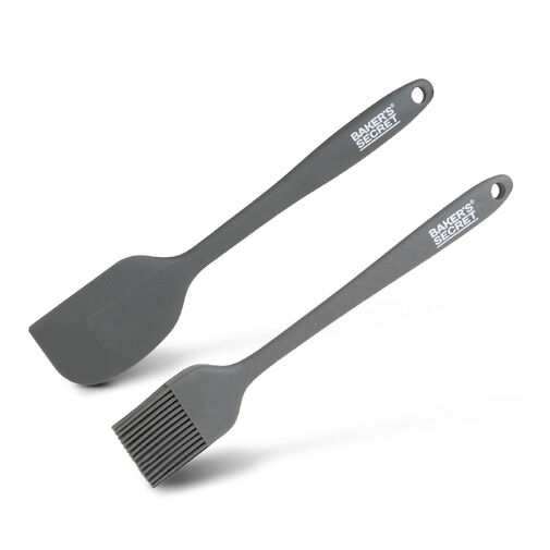 BS40126 • Baker's Secret 2 darabos szilikon ecset és spatula - 21/22 cm - fekete