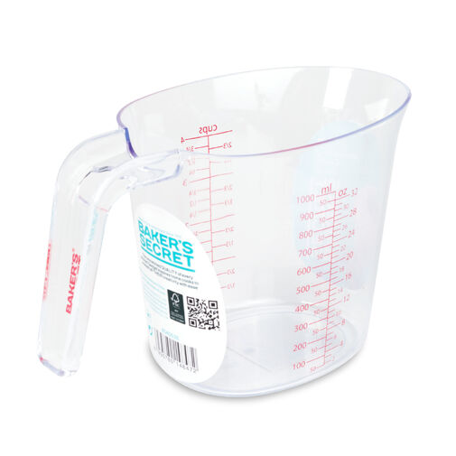 BS40628 • Baker's Secret mérőpohár - 1000 ml - műanyag - átlátszó