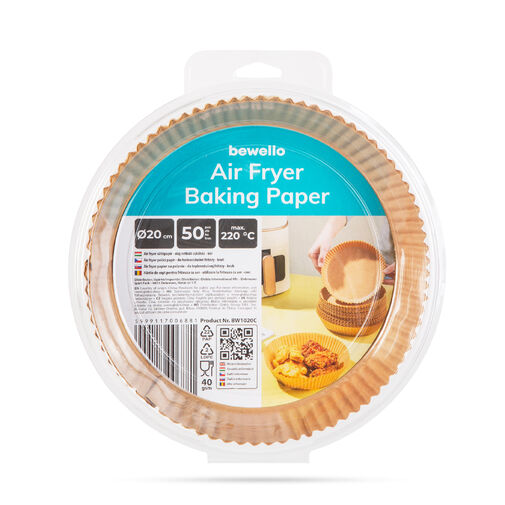 BW1020C • Air fryer sütőpapír - olaj nélküli sütőhöz - kör - 20 cm - 50 db / csomag