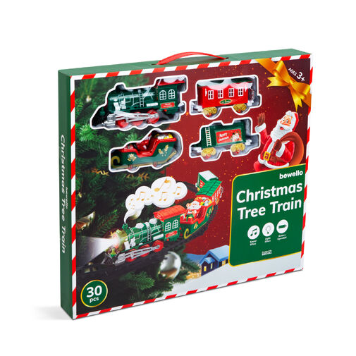 BW2042 • Karácsonyfa kisvasút - zenél, világít - elemes