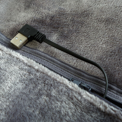 DA01204 • Fűthető USB -s takaró -  150 x 80 cm - 40 - 52°C - szürke
